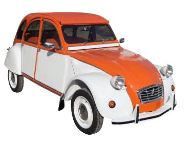 Citroën 2CV Orange White