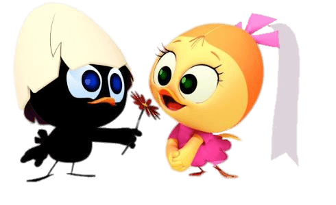 Calimero Giving Flower To Priscilla