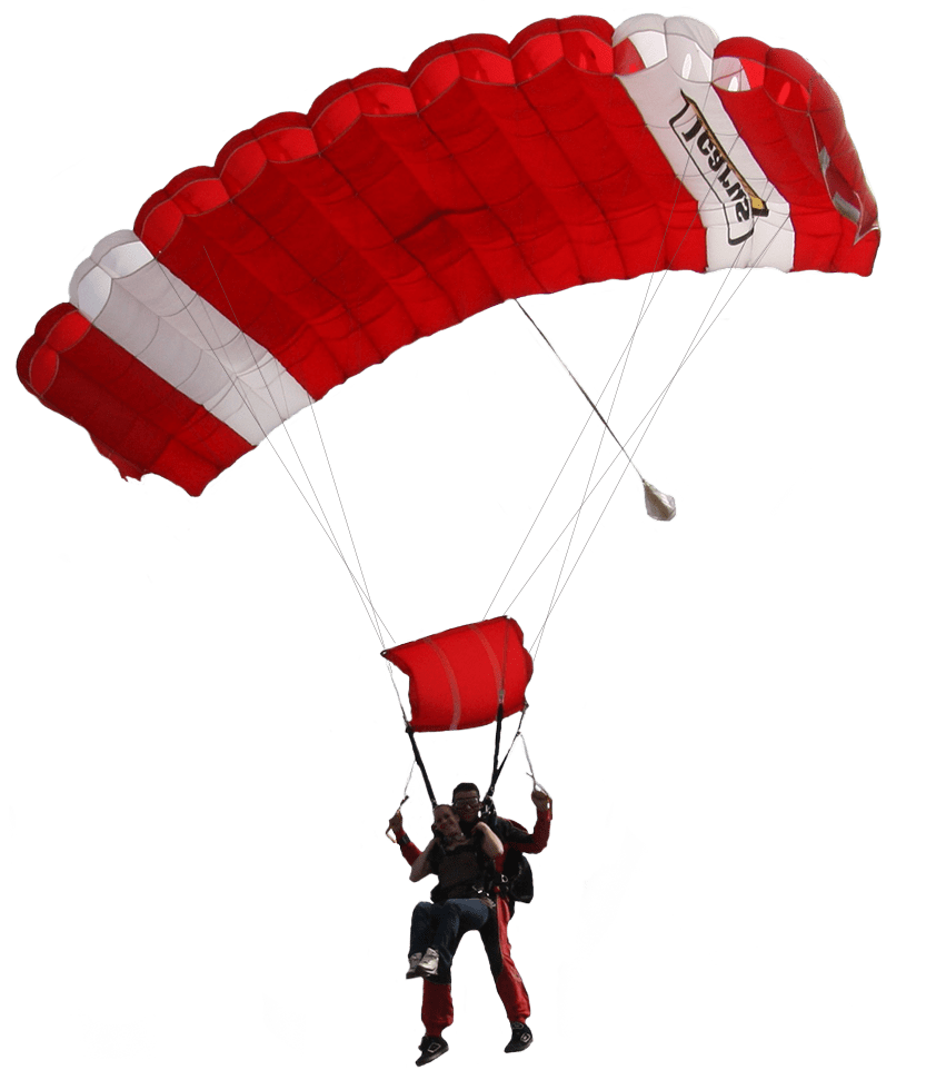 Red and White Parachute