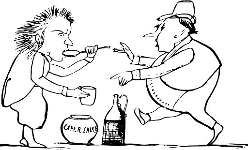 Edward Lear Drawing Man Testing the Sauce