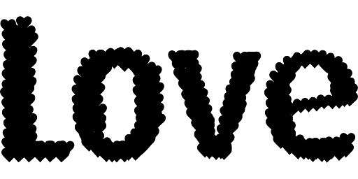 Love Graphic Art with Multiple Hearts