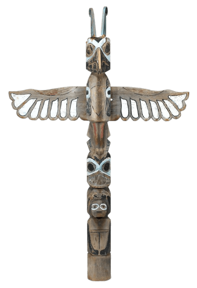 Carved and Painted Totem Pole