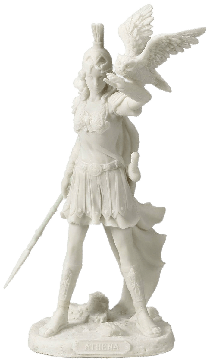 Athena White Figurine