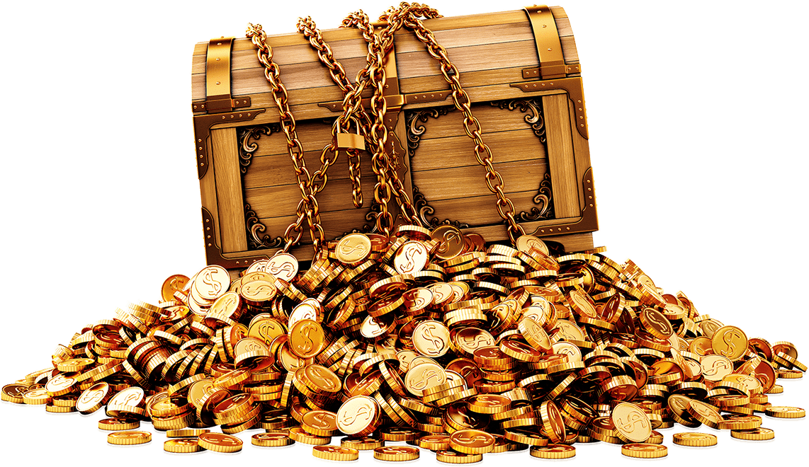 Treasure With Dollar Coins