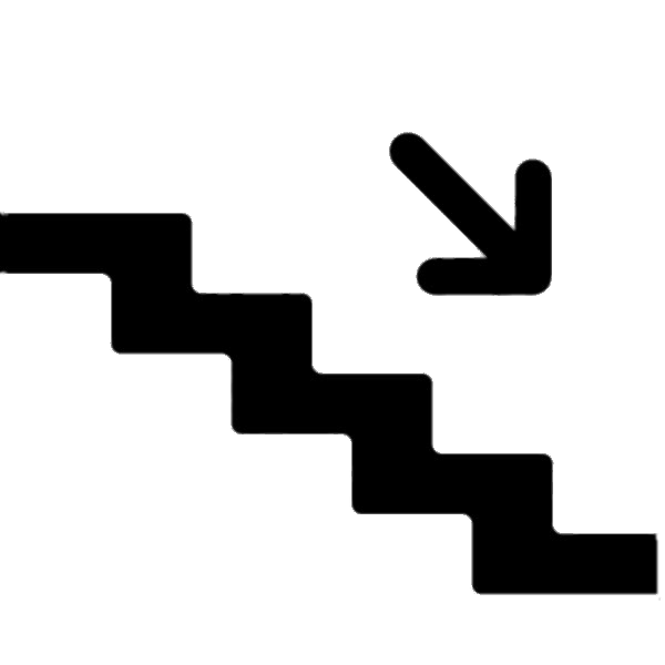 Stairs Down Icon