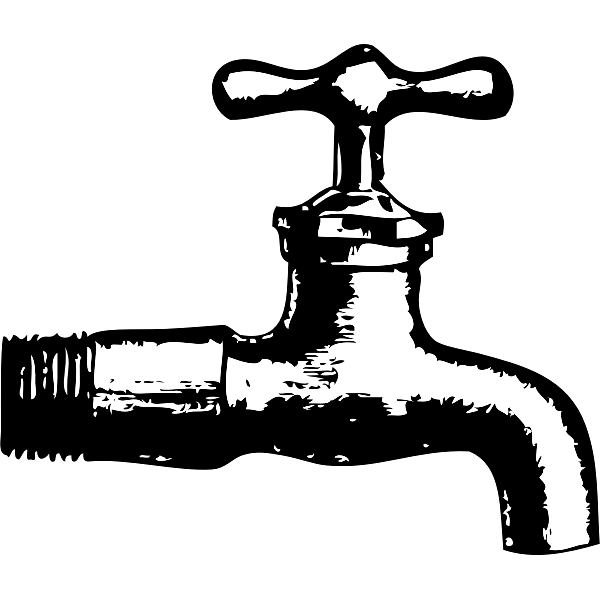 Retro Faucet Illustration