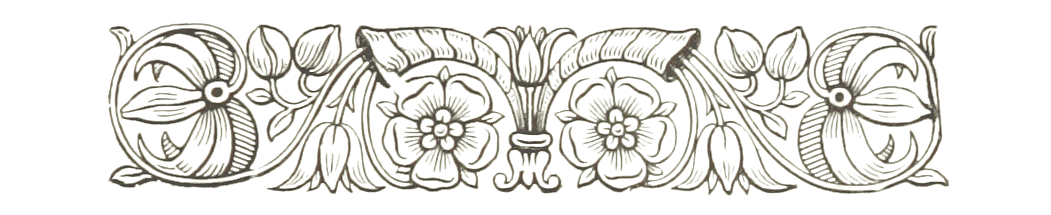 Simple Art Nouveau Floral Frieze