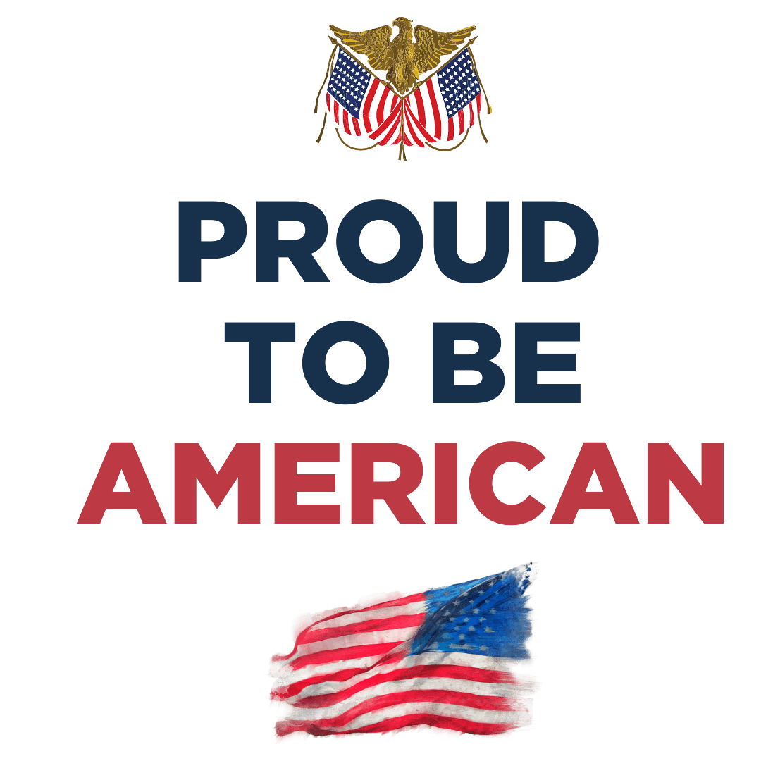 Proud To Be American Logo Flag