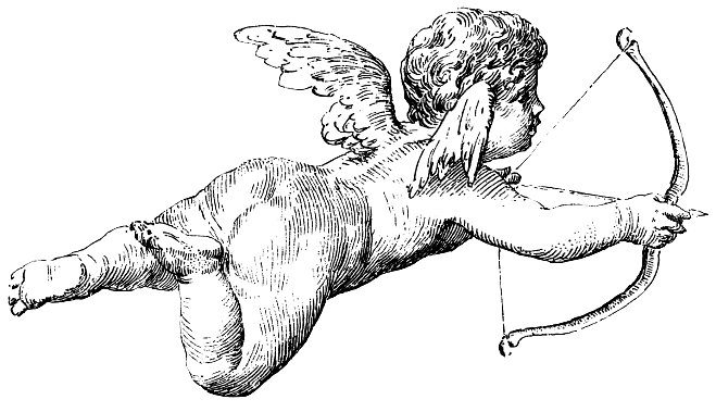 Vintage Cherub Bow And Arrow