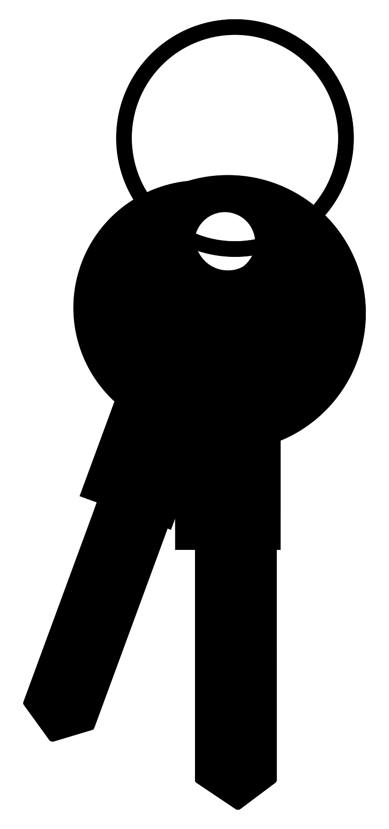 Silhouette of Two Keys