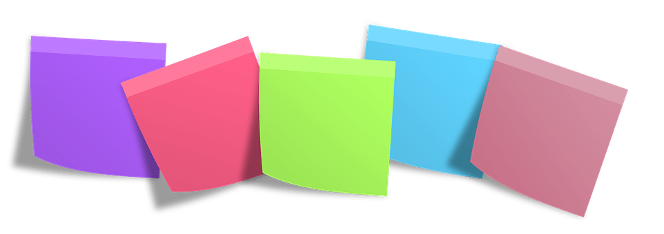 Row Of Sticky Notes