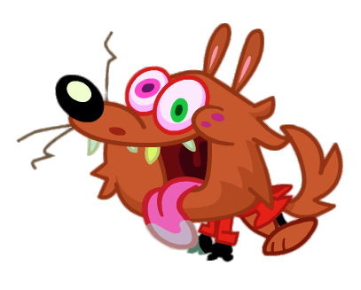 Randall the Little Red Riding Wolf Running Left