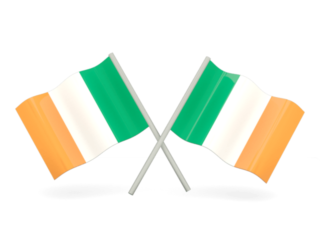 Duo Of Irish Flags