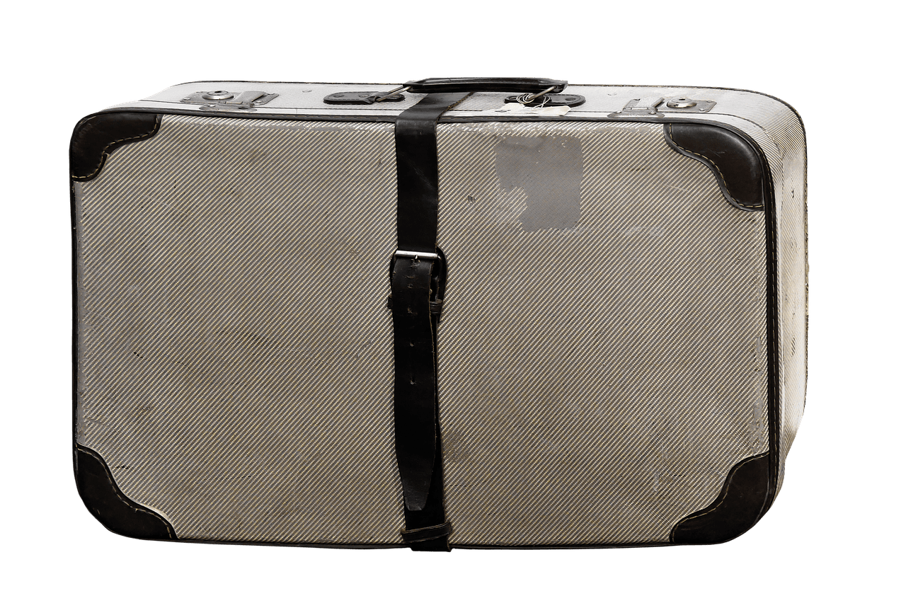 Suitcase White Canvas
