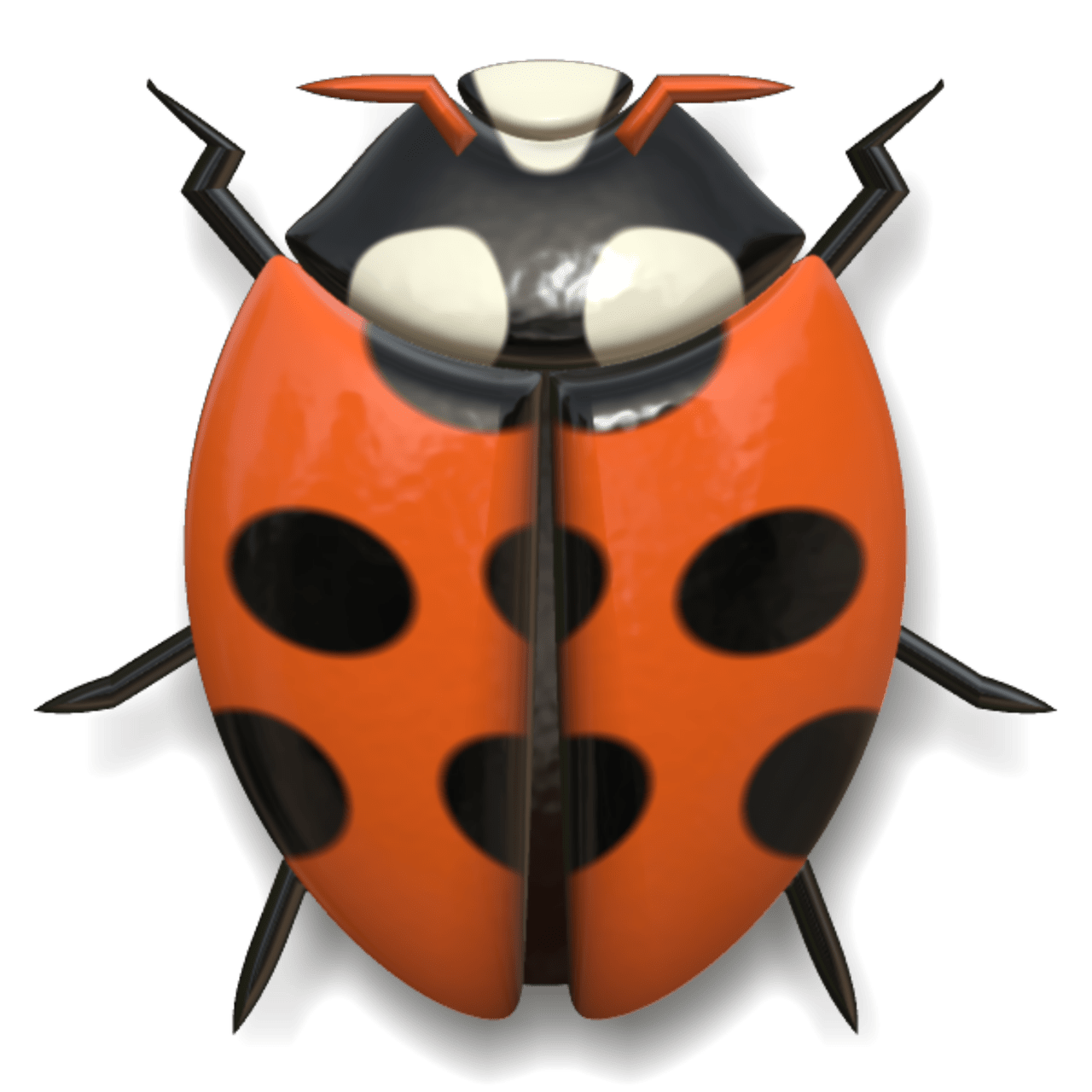 Ladybug Red and Black Head Up