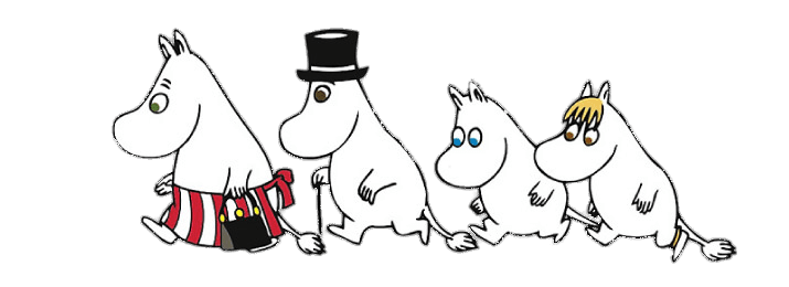Moomin Family Walking
