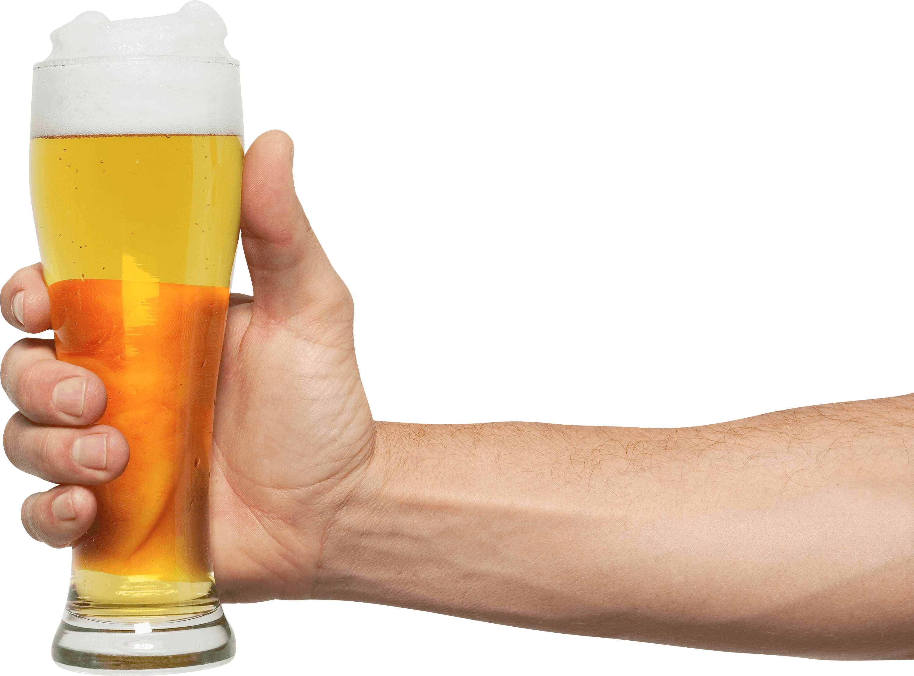 Hand Holding Pint Beer