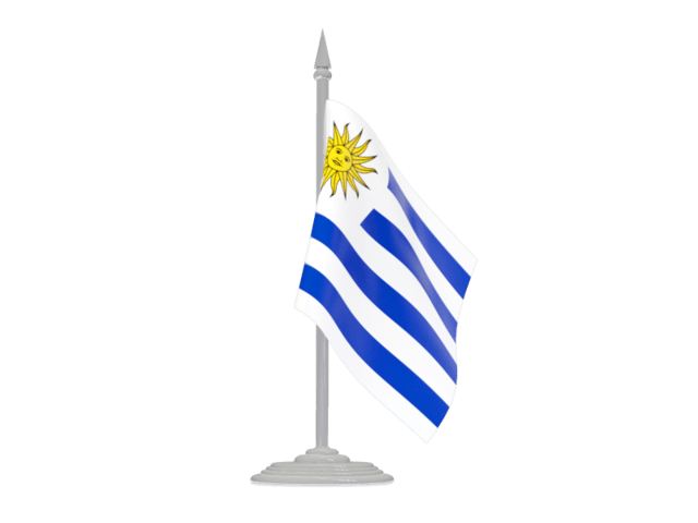 Uruguay Flag on Post