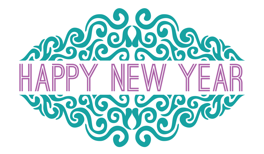 Happy New Year Ornate