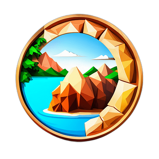 Web Browsing, Minimalist App Icon - Circle Icon Bevel Border