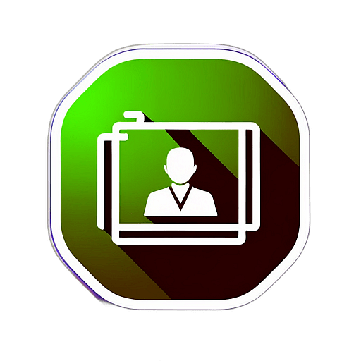 Museum & Art Galleries, Minimalist App Icon - Circle Icon Bevel Border