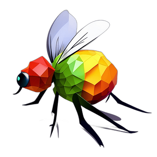 Fruit Fly, Children'S Cartoon Animation Style -  Full Body, Single View, No Shadow