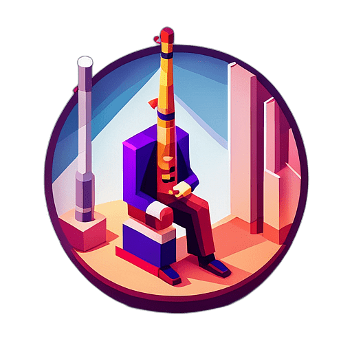 Low poly bassoon app icon