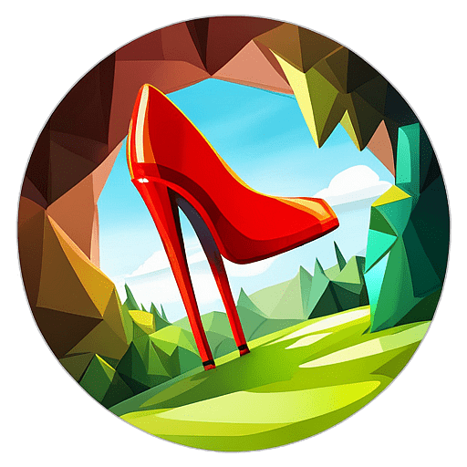 Red Shoes Girl, Fairytale Character - Circle App Icon | Fan Art
