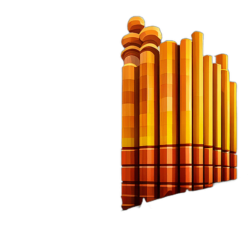 Low poly pan flute app icon