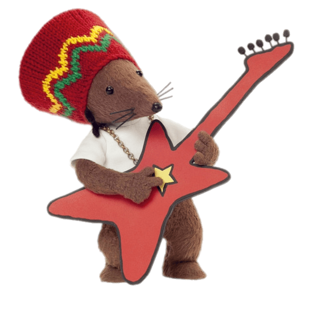 Rastamouse Holding Guitar