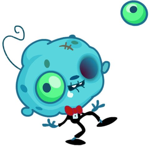 Jibbly the Dearly Departed Nibbly Throwing His Eye In the Air