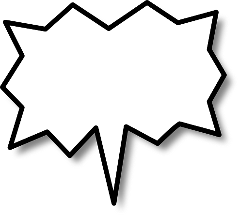 Spiky Callout Speech Bubble Centre