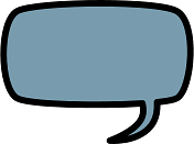 Screen Shaped Grey Speech Bubble