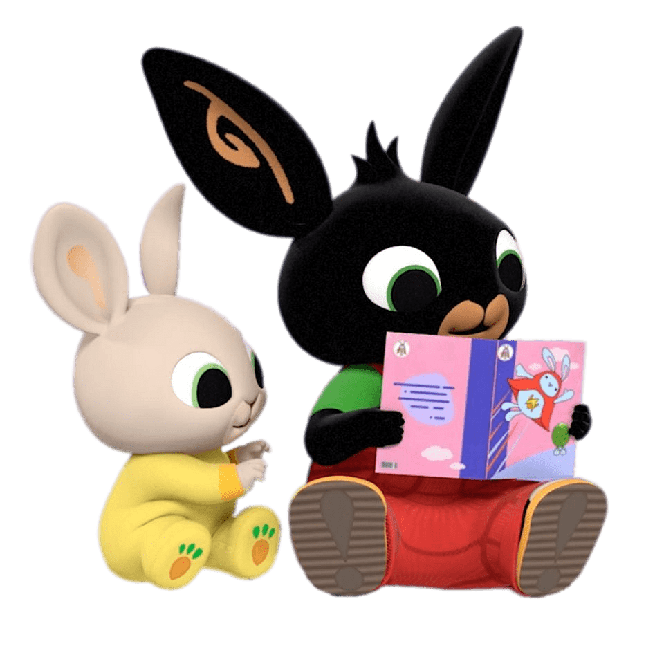 Bing Bunny and Charlie reading