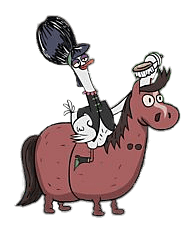 Pet Squad character Mother Goose on Horse