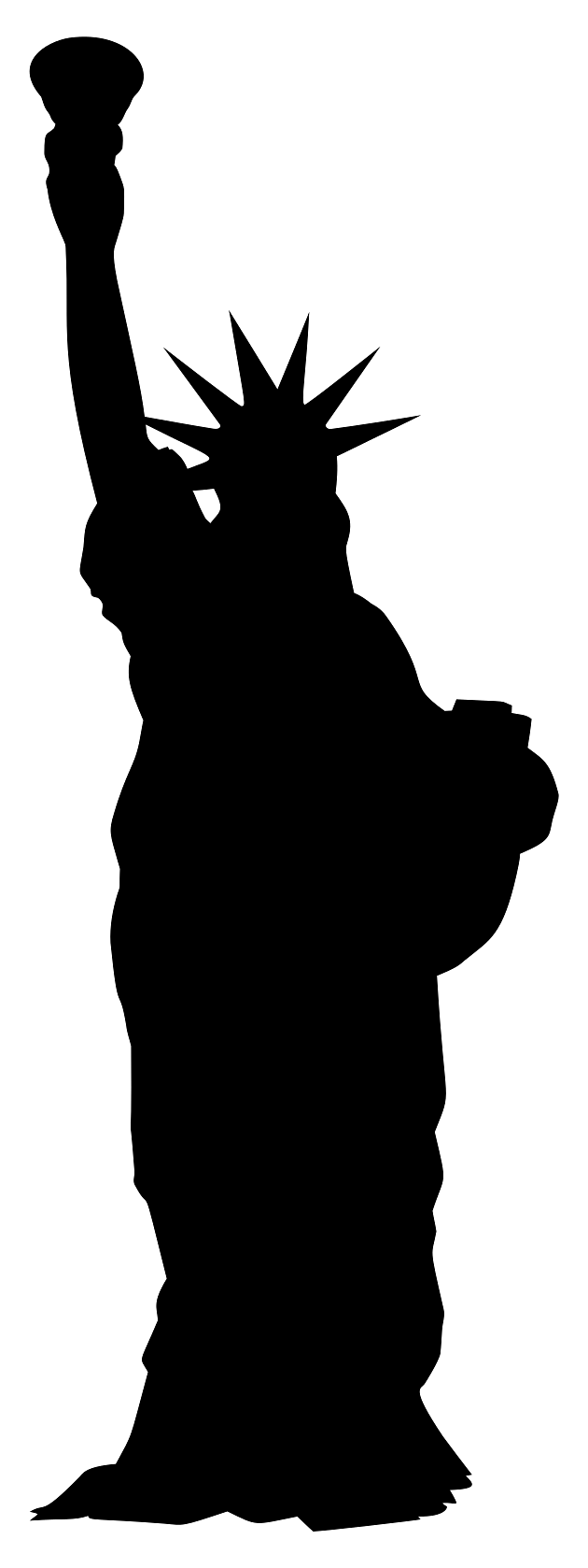 Silhouette of The Statue of Liberty