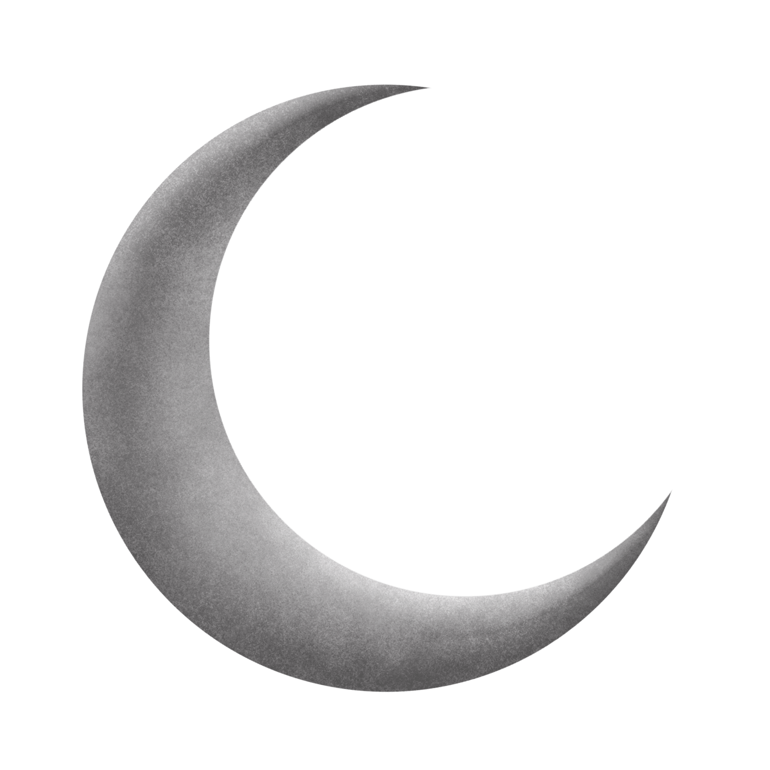 Silver Grey Moon Crescent