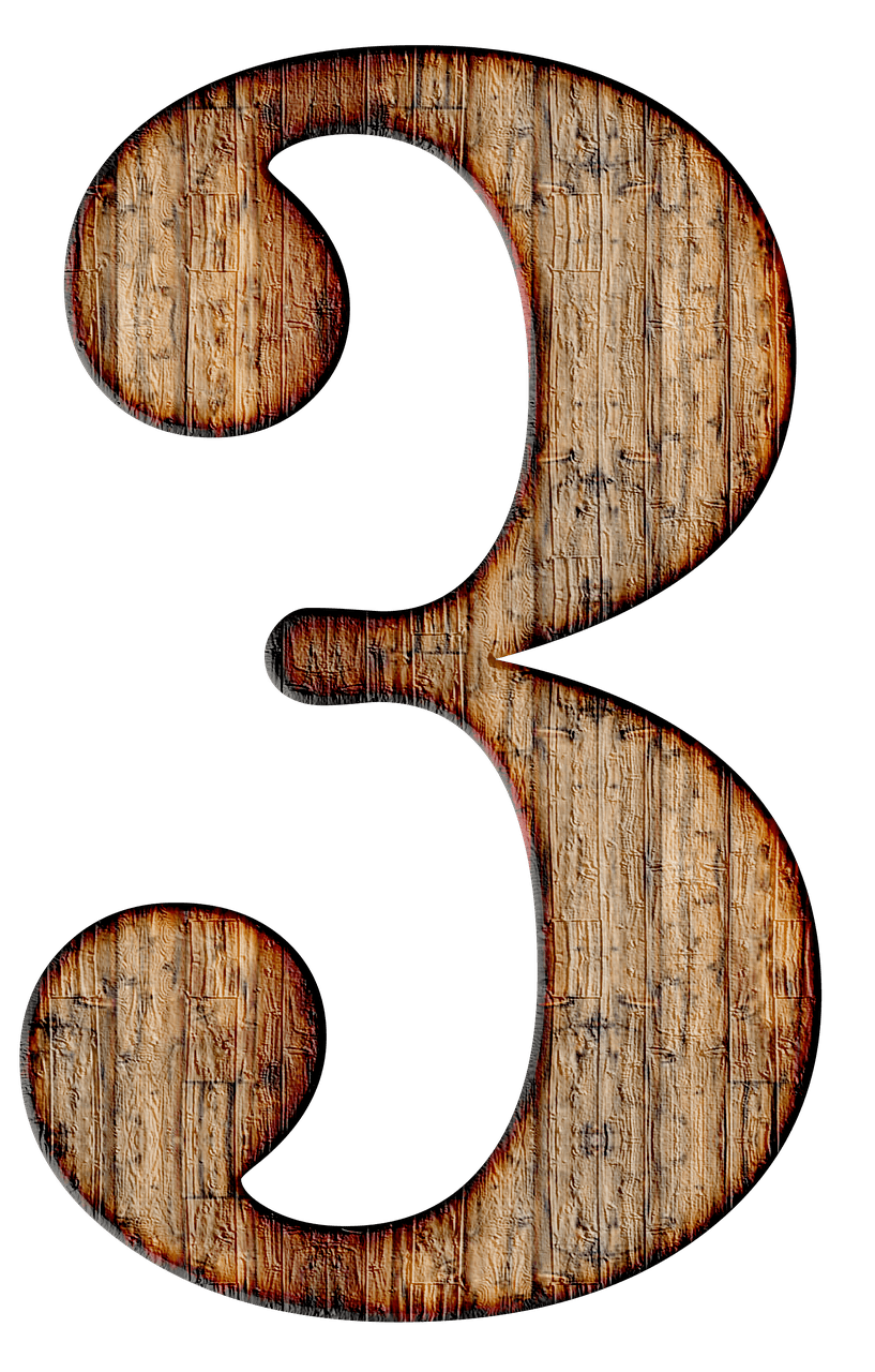 Wooden Number 3