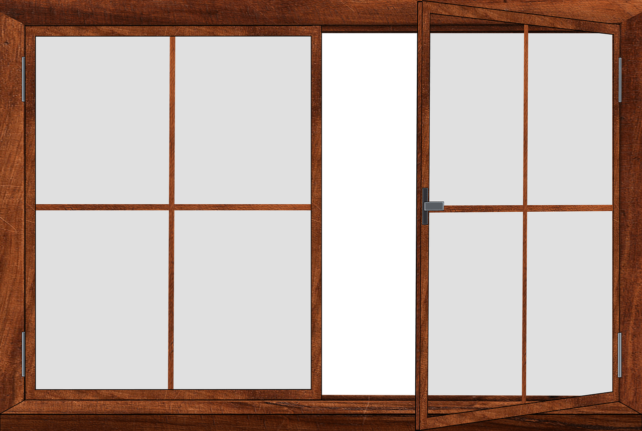 Window Twin Double Hung Open