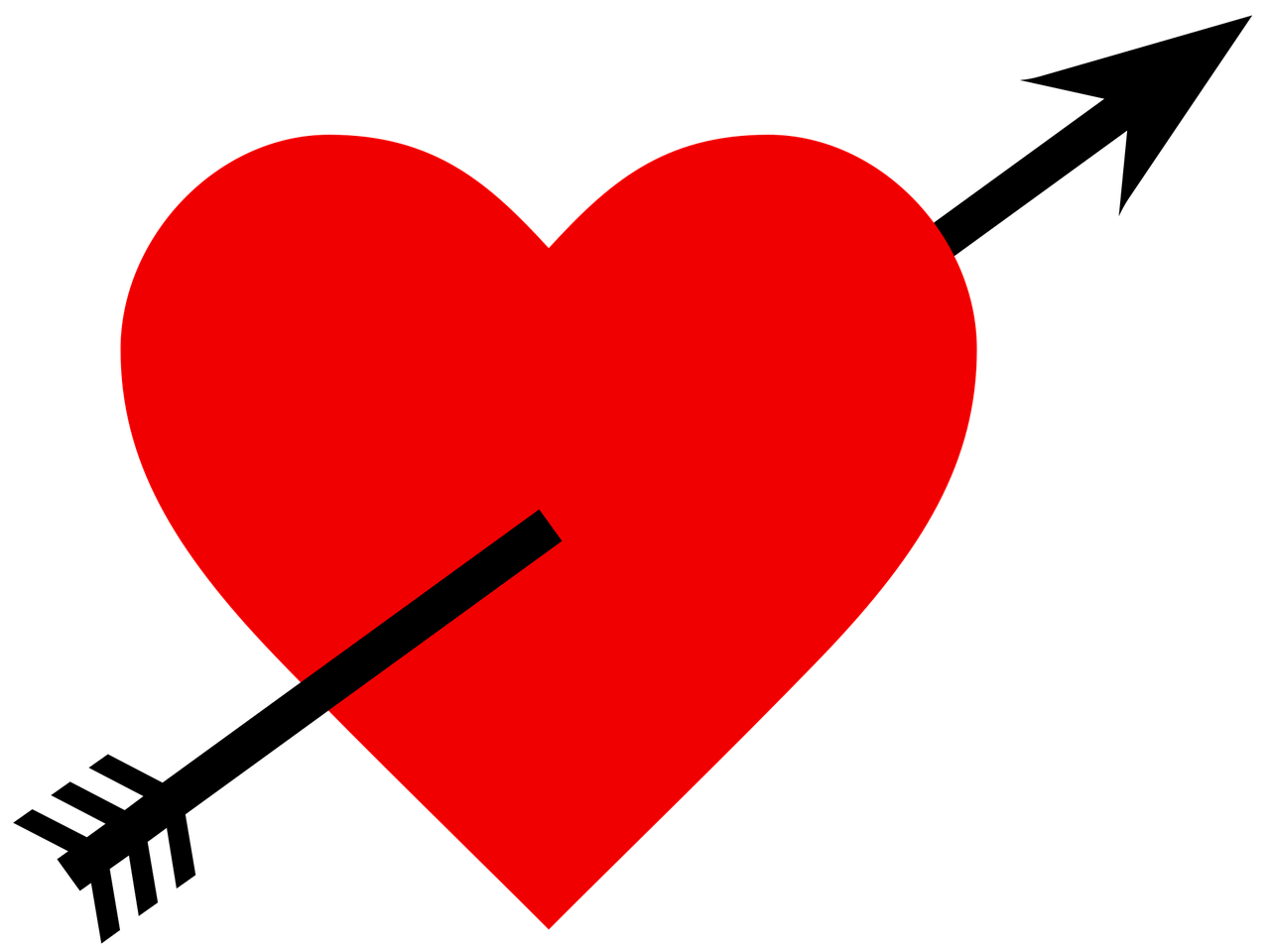 Heart With Black Arrow