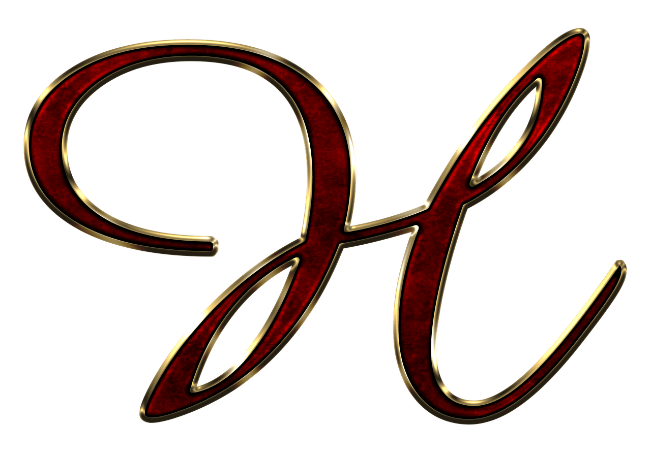 Capital Letter H Red