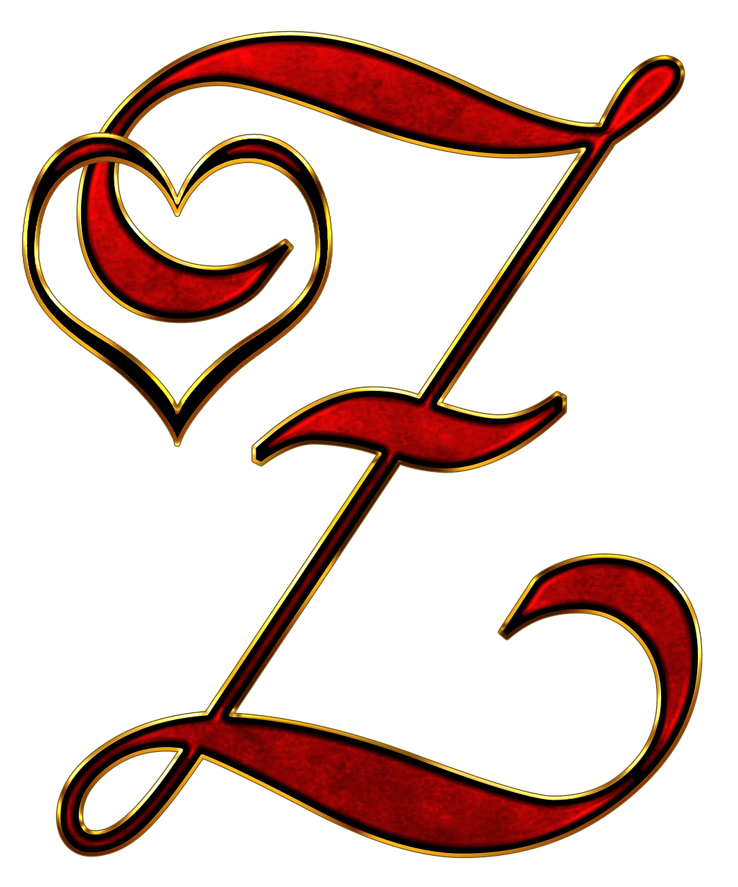 Valentine Captital Letter Z