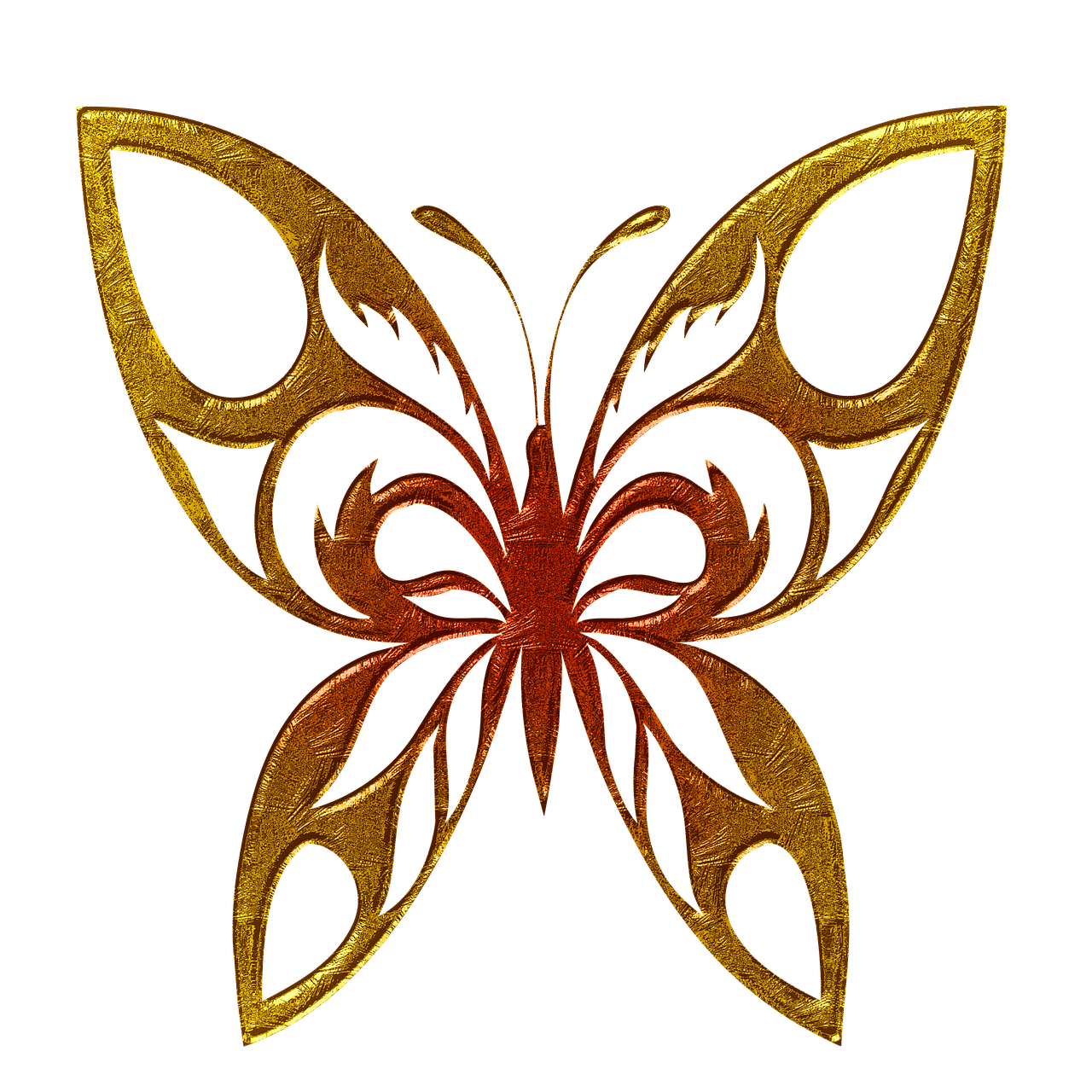 Butterfly Golden Clipart