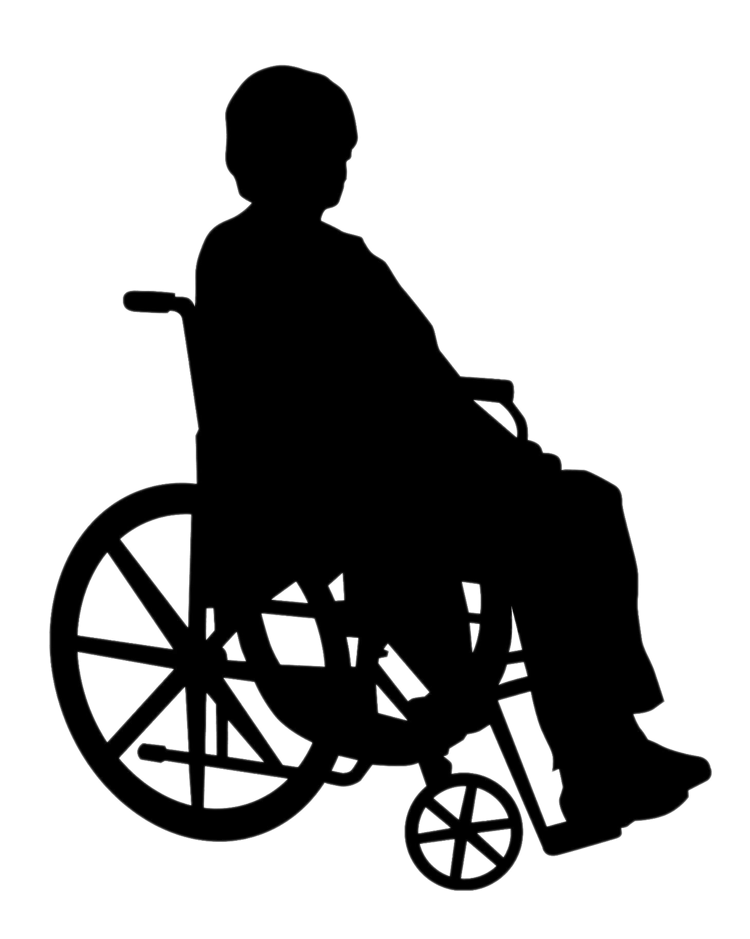 Lady In Wheelchair Silhouette