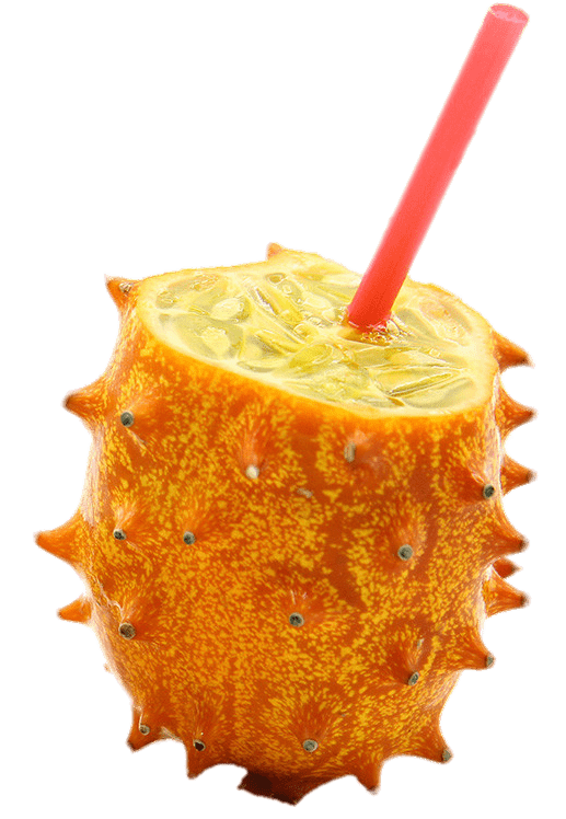 Kiwano With Straw