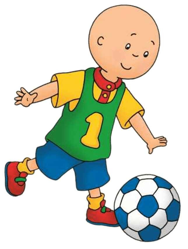 Caillou Playing Football