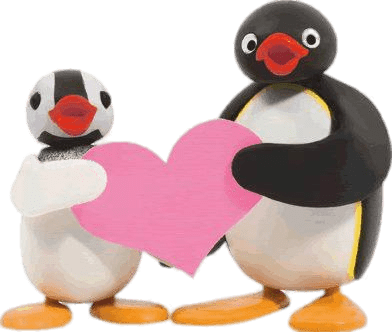 Pingu Holding Giant Heart