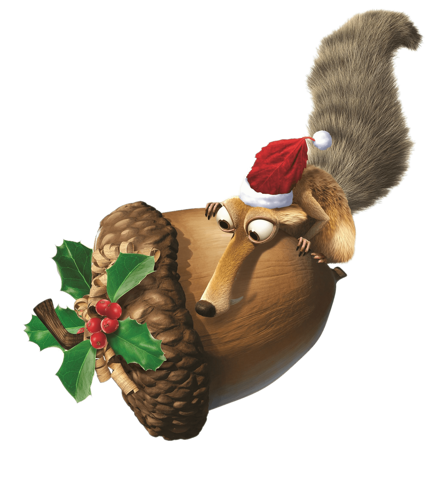 Ice Age character Scrat with Christmas Acorn