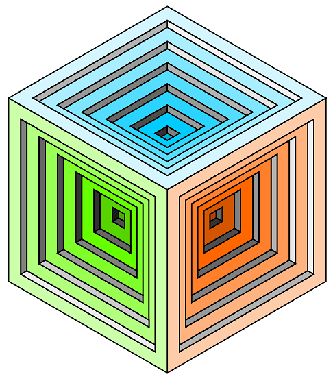 Coloured 3D Cube