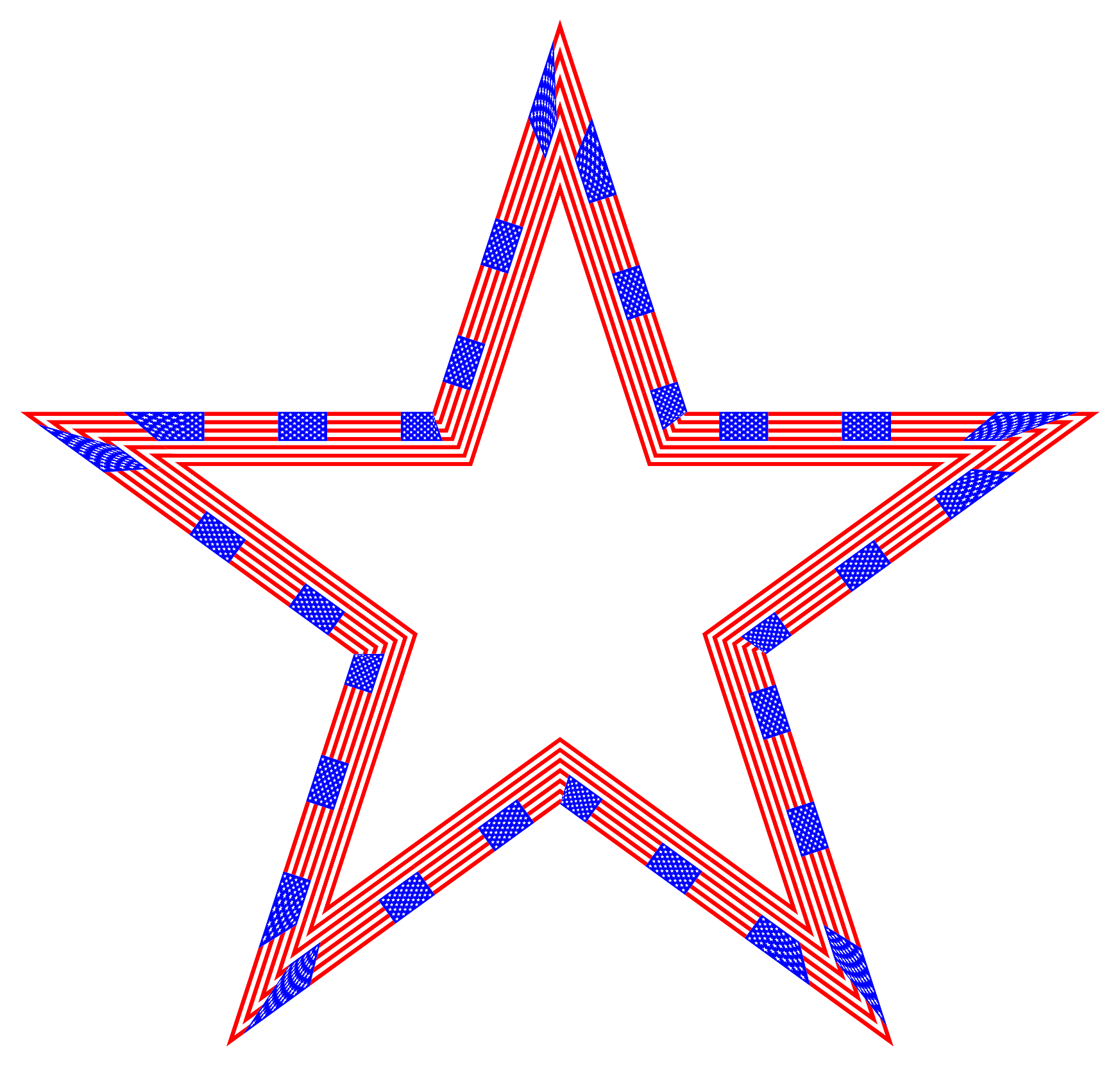 USA Flag Star